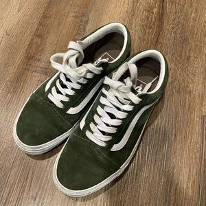 Vans Green Suede Sneakers